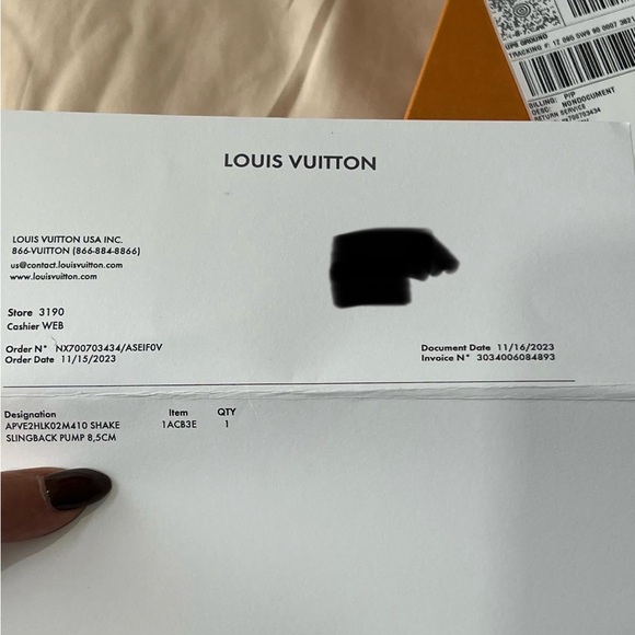 Louis Vuitton Lambskin Shake Slingback Pumps Black 41 - Picture 8 of 8